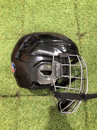 Black Large Warrior Alpha One Pro Helmet (New)