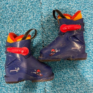 Kid's Salomon T1 Ski Boots | Mondo 15-16 (Used)