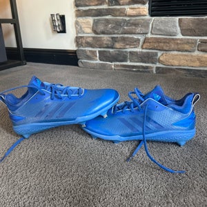 Blue Men's Size M 11.5 (W 12.5) Adult Adidas Low Top Adizero Afterburner 5 Metal (New)