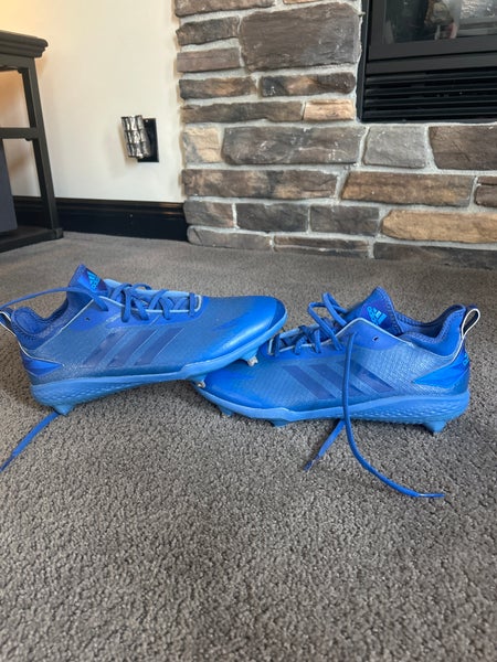 Blue Men's Size M 11.5 (W 12.5) Adult Adidas Low Top Adizero Afterburner 5 Metal (New)