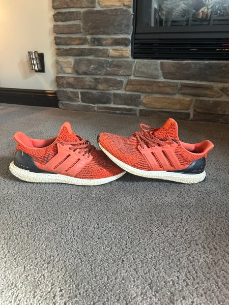 Red Men's Adult Size M 12.0 (W 13.0) Adidas Ultraboost Shoes (Used)