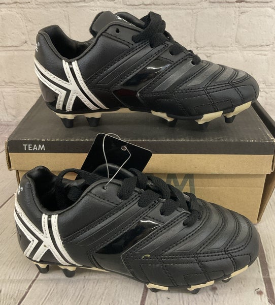 Kelme 55187 U1tra JR PU Kid's Soccer Cleats Black White US 11.5
