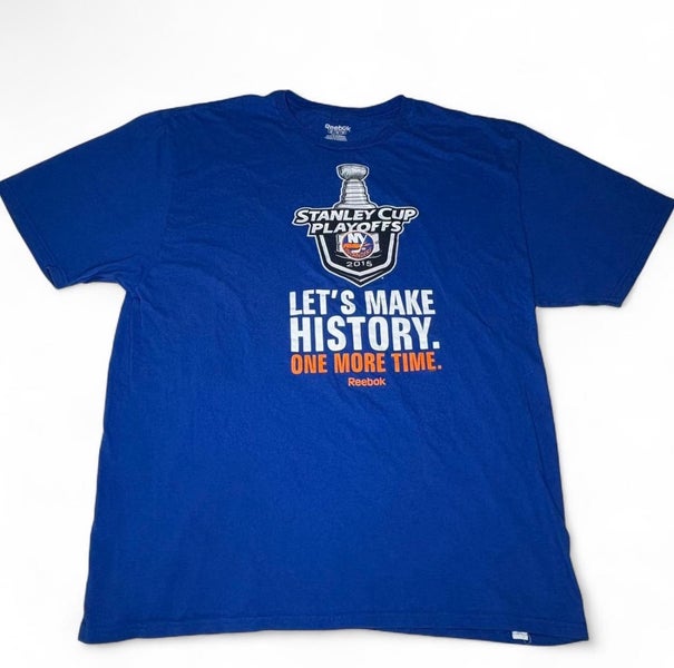 NEW YORK ISLANDERS REEBOK SIZE 2XL 2015 STANLEY CUP PLAYOFFS LETS MAKE HISTORY