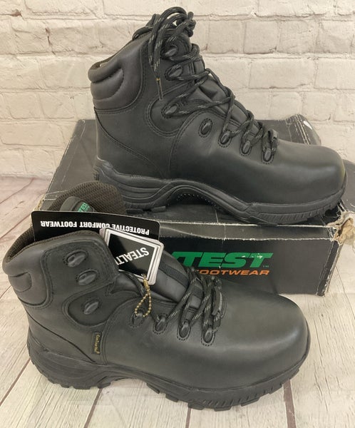 Hytest K12110 Men's Inter Met Comp Toe Safety Footwear Hiker Boot Black US 8 W