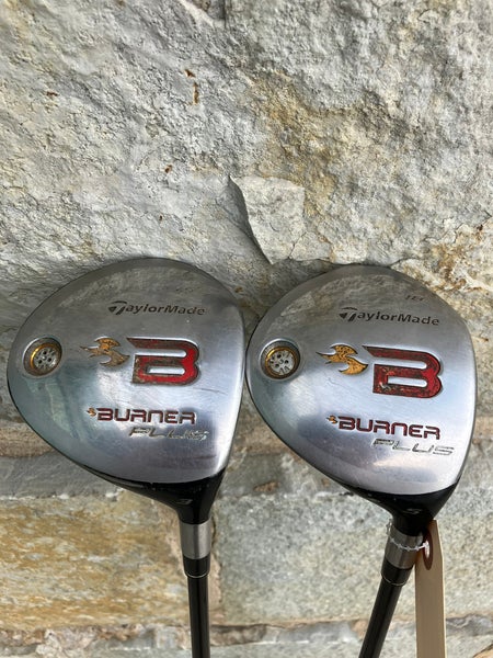 Men's TaylorMade Burner Plus 3 and 5 Fairway Wood Right-Handed Set | Stiff Flex Shaft (Used)