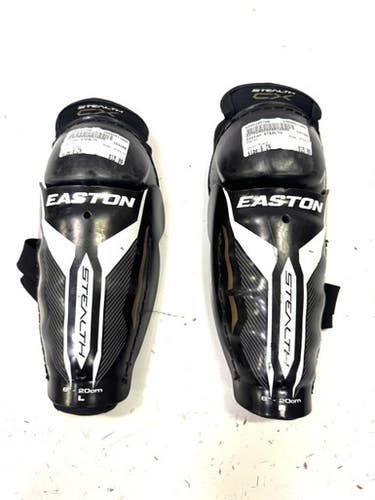 Used Easton STEALTH Youth Shin Guards Black 8" 11860-S000295706