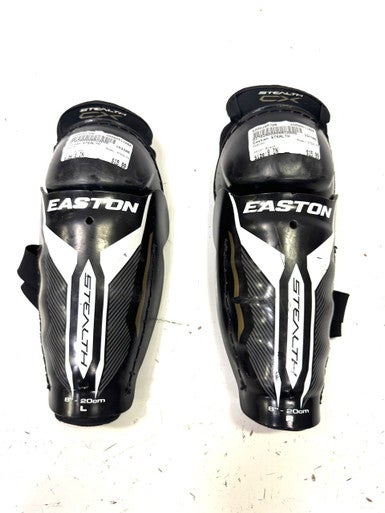Used Easton STEALTH Youth Shin Guards Black 8" 11860-S000295706