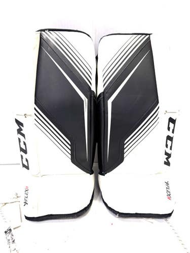 Used CCM YFLEX Goalie Leg Pads Youth White 22" 11860-S000295726