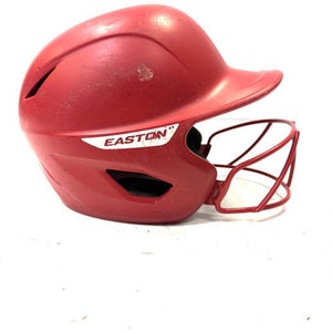 Used Easton 6 5/8 - 7 1/4 Batting Helmet w/Mask Red One Size 11860-S000295752