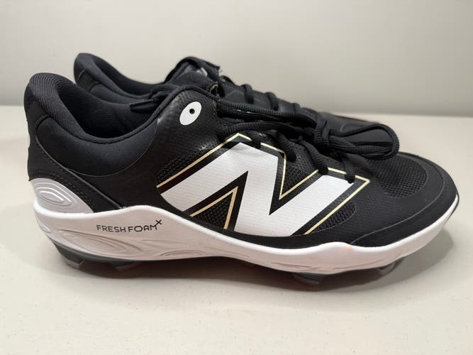 Size 13 Men’s New Balance Fresh Foam X 3000 V7 Black Molded Baseball Used Once