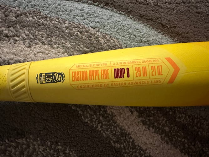 Easton USSSA Certified Bat (-8) 21 oz 29" (Used)