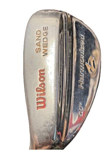 Wilson Golf Harmonized L Sand Wedge 55* LH Stiff Steel 35" New Jumbo Grip Lefty
