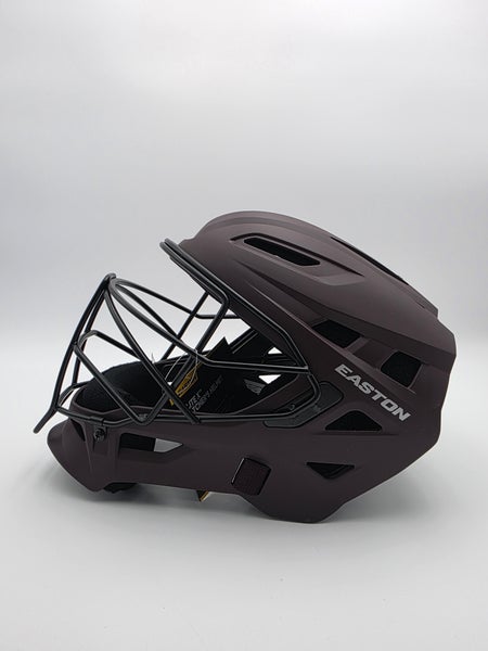 Easton Elite X Catcher's Helmet Small 6 1/2 - 7 1/8 Maroon | Youth Baseball Gear | Pro Grade