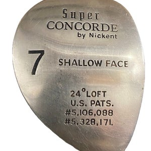 Nickent Super Concorde Shallow Face 7 Wood 24* RH -2 Stiff Graphite 39" New Grip
