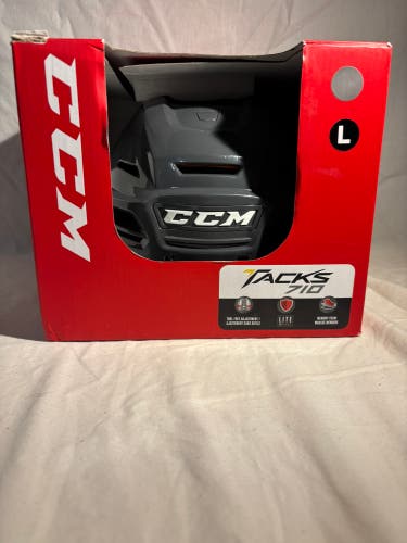 Large CCM Tacks 710 Helmet Gray (lightly Used) No Ear Loops