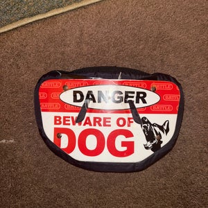 Battle “Danger Beware of Dog” Football Back Plate
