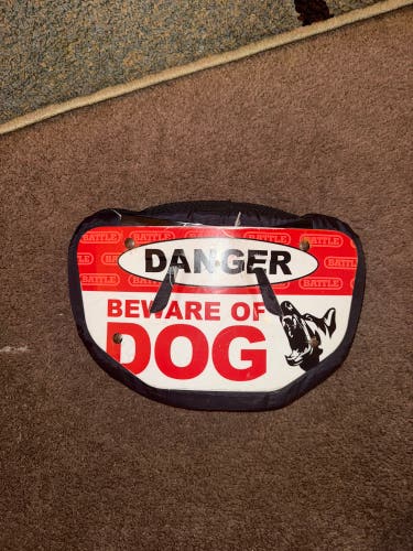 Battle “Danger Beware of Dog” Football Back Plate