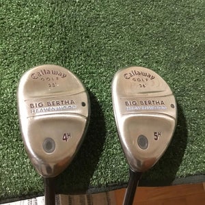 Callaway Left Handed Ladies Big Bertha Heavenwood Hybrids Set (4H & 5H) Graphite