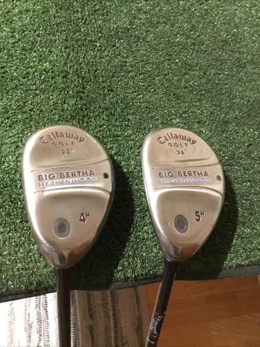Callaway Left Handed Ladies Big Bertha Heavenwood Hybrids Set (4H & 5H) Graphite