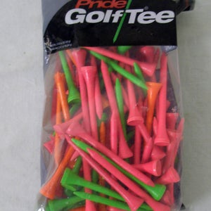 Pride Golf Tees (2.75", Neon Mixed, 100pk) 100% Solid Hardwood NEW