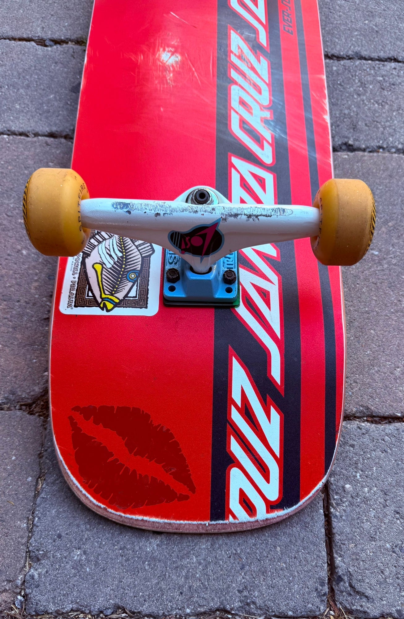 スケートボード Santa Cruz Dressen Ever Slick Santa Cruz Eric Dressen Eyes Everslick Skateboard Deck
