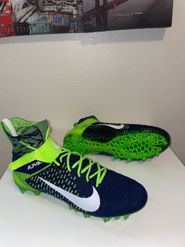Nike Alpha Menace Elite 2 Football Cleats NFL Seattle Seahawks BV2077-400 Sz 16