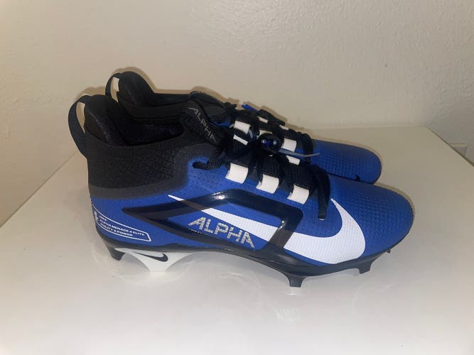 Nike Alpha Menace 4 Elite Pro Football Cleats Hyper Royal Blue FD7037-400 Sz 9.5