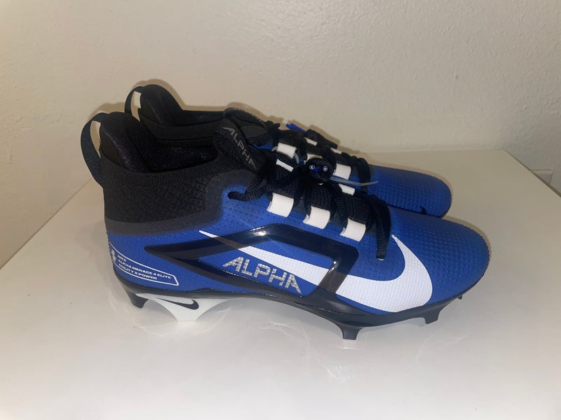 Nike Alpha Menace 4 Elite Pro Football Cleats Hyper Royal Blue FD7037-400 Sz 9.5