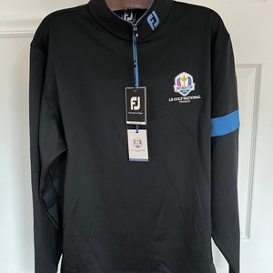 Footjoy Black Quarter Zip Pullover Jacket XXL Embroidered  FJ Ryder Cup 2018