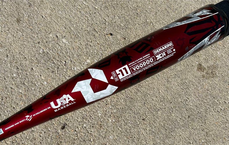 2023 DeMarini Voodoo One Alloy USABat Certified Bat (-11) 19 oz 30" (Used)