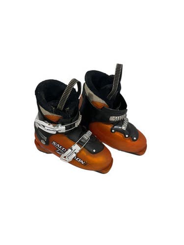 Used Salomon T2 Girls DH Ski Boot Orange 215 MP - J03 11847-S000028433