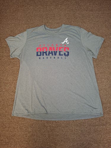 Majestic MLB Atlanta Braves Spell Out T-Shirt Mens 3XL