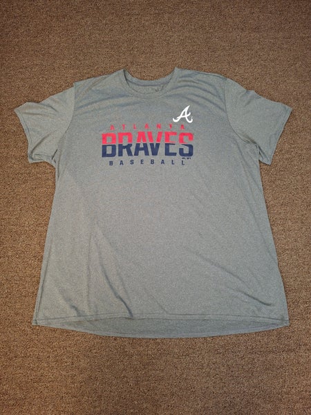 Majestic MLB Atlanta Braves Spell Out T-Shirt Mens 3XL