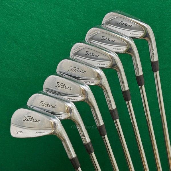 Titleist 716 CB/MB Forged Combo 4-PW Iron Set True Temper Stepped Steel Stiff