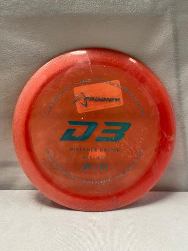 Used Prodigy 400AIR D3 Disc Golf Driver Orange 11490-S000264383