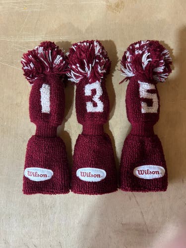 Vintage knit Wilson golf headcovers