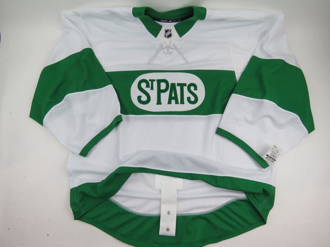 Adidas Team Issued Toronto Maple Leafs ST PATS Authentic Pro NHL Hockey Game Jersey 58 GOALIE