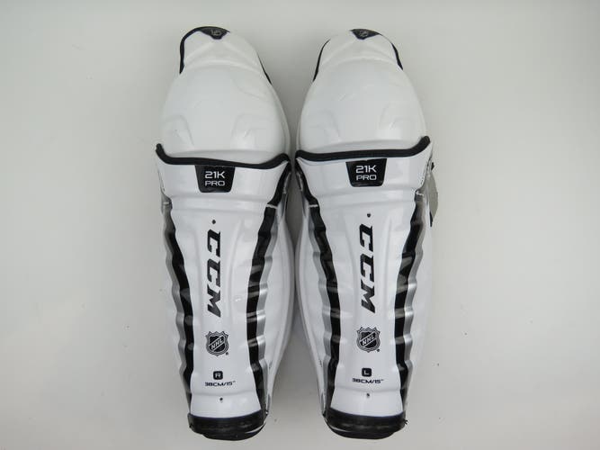 CCM 21K Pro NHL Pro Stock Ice Hockey Player Shin Pads Protective Senior Size 15" NWT