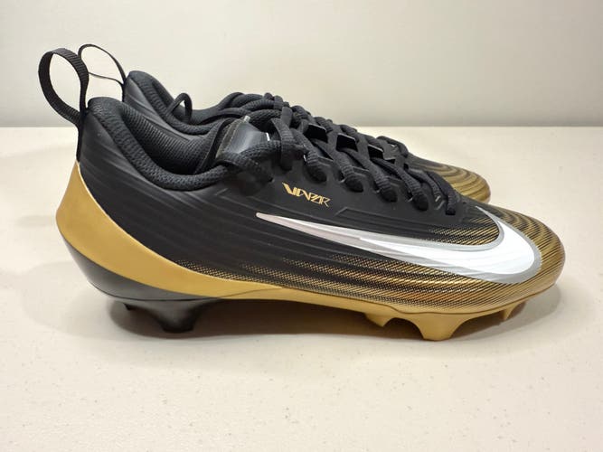 Size 8.5 Men’s Nike Vapor Speed 3 Football Shoes Cleats Black Gold