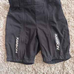 Black Medium Karbon Ski Racing Training Shorts
