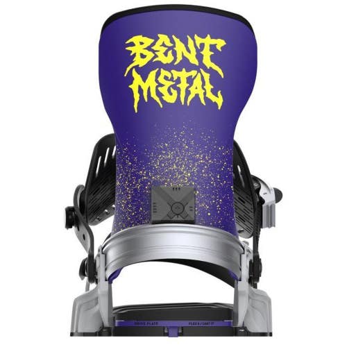 BENT METAL 24/25 TRANSFER SNOWBOARD BINDINGS LG GREY/PRUPLE, NEW