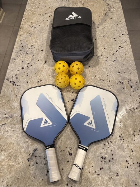 Joola Tundra Pickleball Paddles With 4 Pickleballs And Carrying Case New
