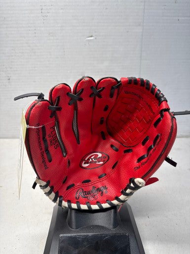 Used Rawlings PL10SS BB/SB Glove LH Throw Silver And Red 10" 11835-S000197375