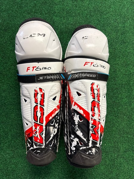 Junior CCM Jetspeed FT6 Pro Shin Pads 12" (Used)
