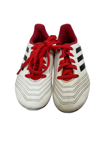 Used Adidas PREDATOR 18.4 Soccer Cleats White Youth 10.5 11692-S000139638