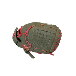 Used Rawlings STORM RH Throw Fastpitch Gloves Grey And Pink 10" 11692-S000139649