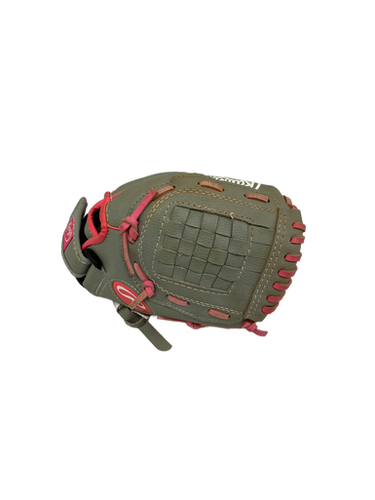 Used Rawlings STORM RH Throw Fastpitch Gloves Grey And Pink 10" 11692-S000139649