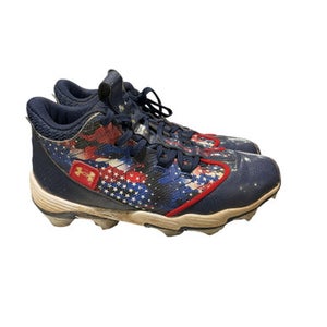 Used Under Armour BB CLEAT BB/SB Cleats Navy Blue Junior 04.5 11834-S000038643