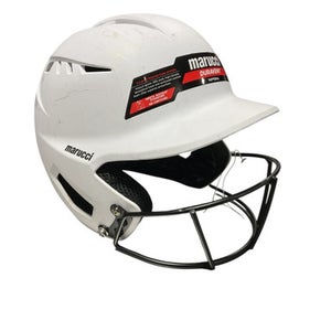 Used Marucci HELMET W/ MASK Batting Helmet w/Mask White LG 11834-S000038680