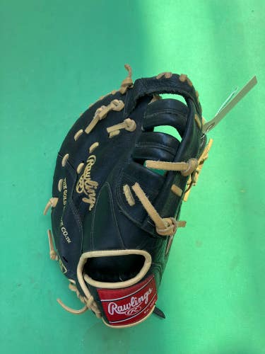 Black Rawlings Highlight Series RH First Base Baseball Glove 11.5" (Used)